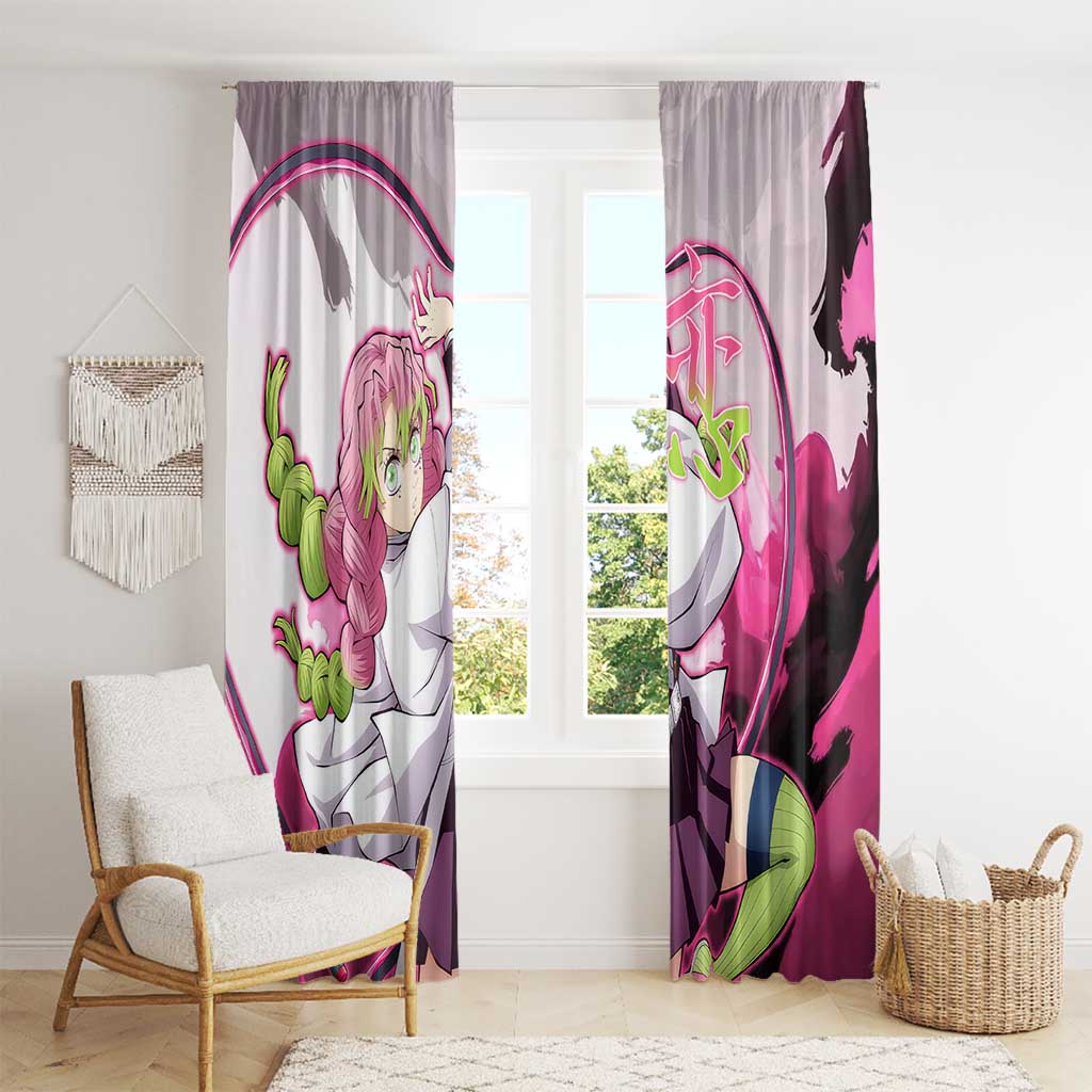 Mitsuri Kanroji - Demon Slayer Window Curtain Anime Style