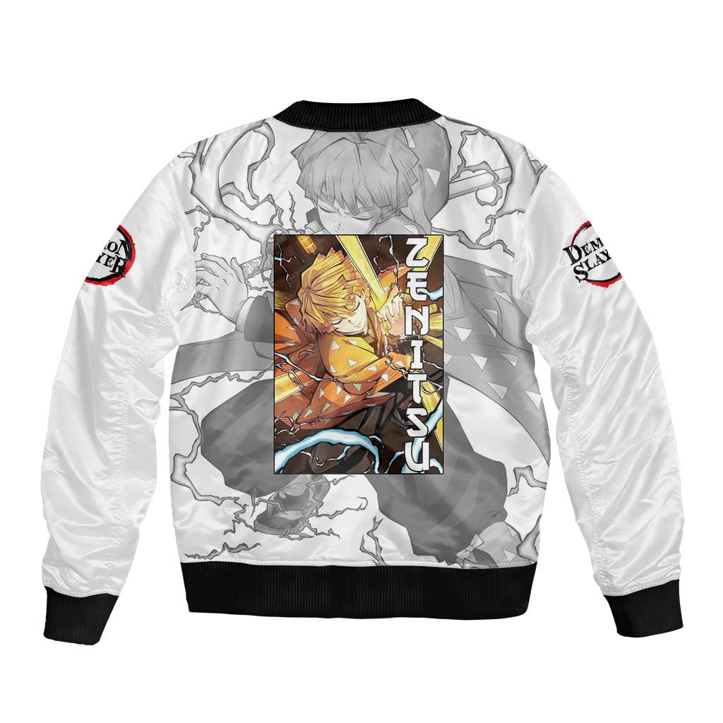 Zenitsu Agatsuma - Demon Slayer Bomber Jacket Anime Style