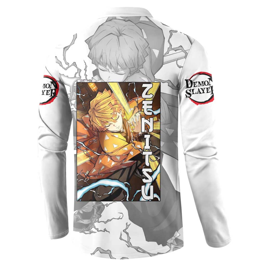 Zenitsu Agatsuma - Demon Slayer Button Sweatshirt Anime Style