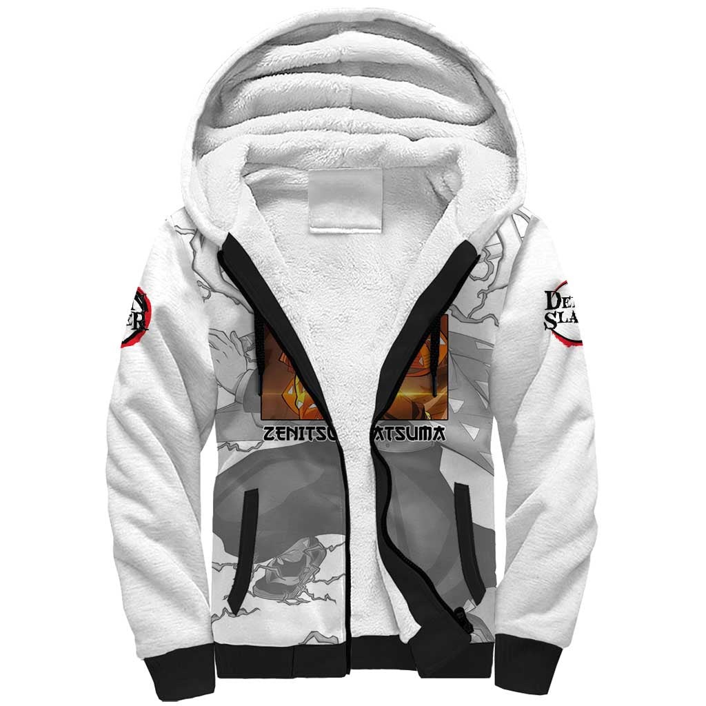 Zenitsu Agatsuma - Demon Slayer Sherpa Hoodie Anime Style