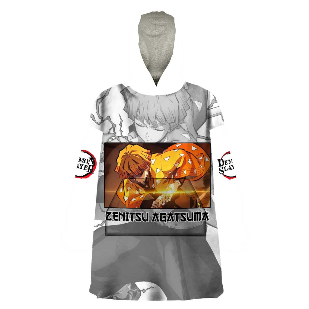 Zenitsu Agatsuma - Demon Slayer Wearable Blanket Hoodie Anime Style