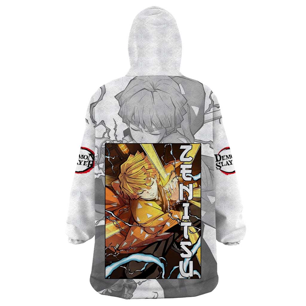 Zenitsu Agatsuma - Demon Slayer Wearable Blanket Hoodie Anime Style