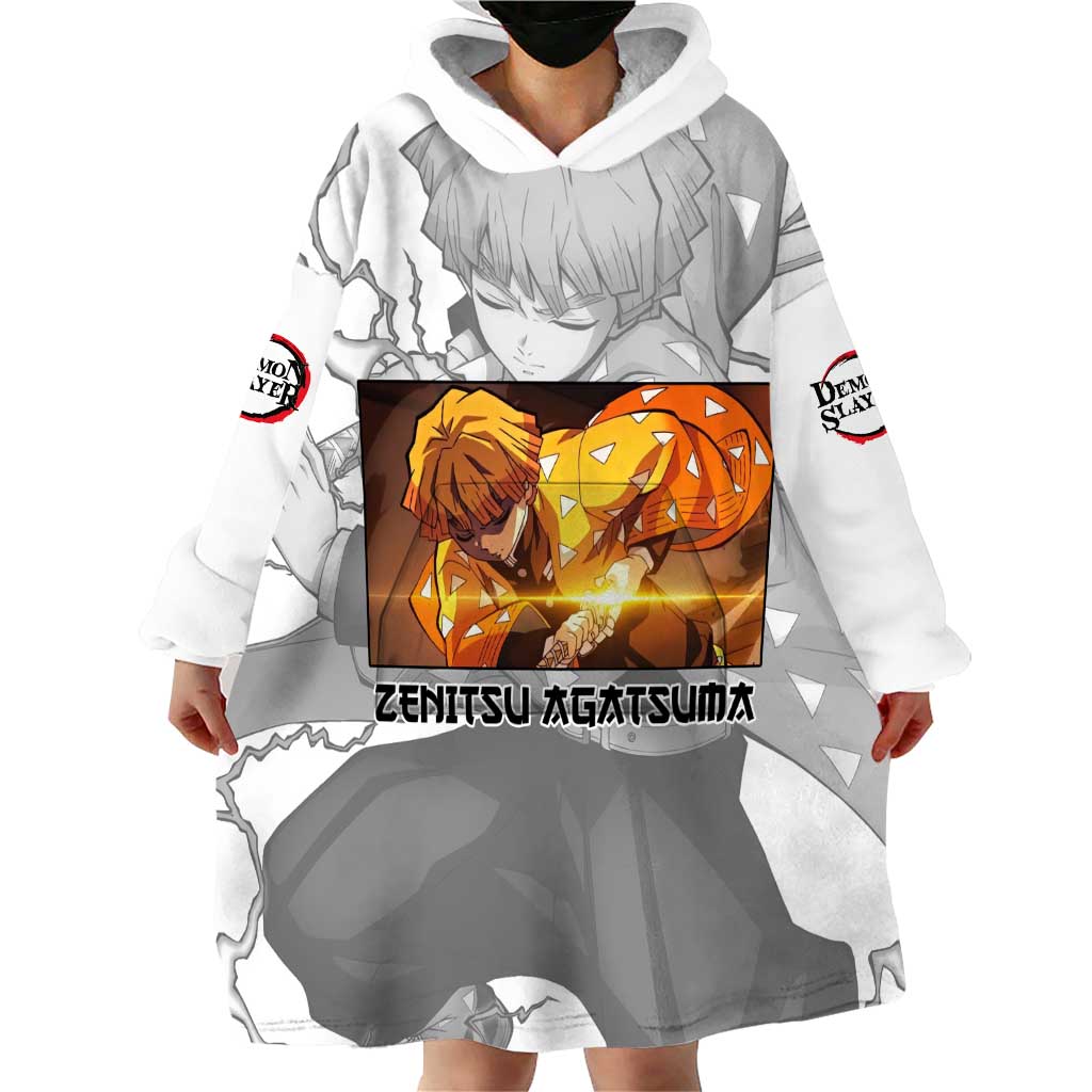 Zenitsu Agatsuma - Demon Slayer Wearable Blanket Hoodie Anime Style