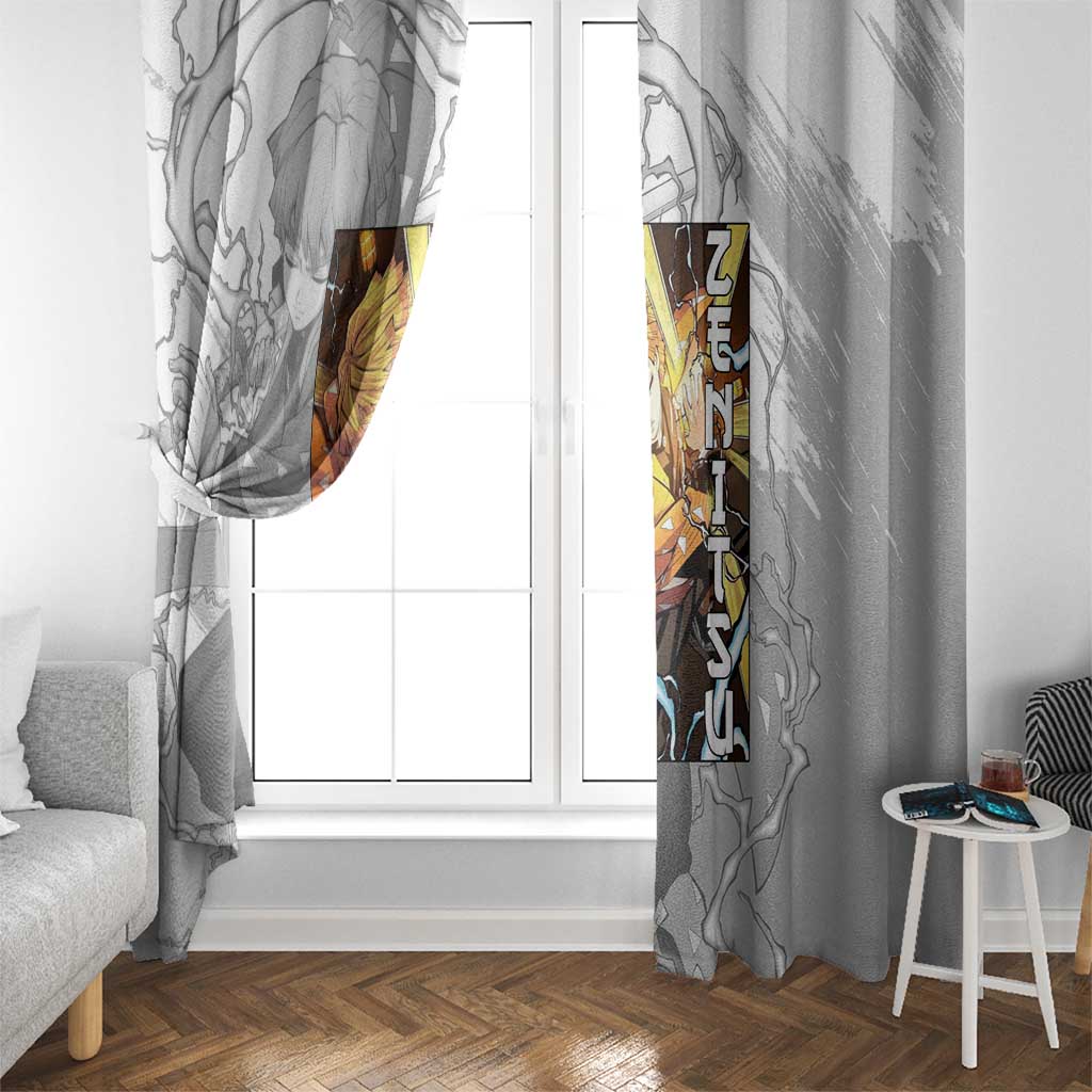 Zenitsu Agatsuma - Demon Slayer Window Curtain Anime Style