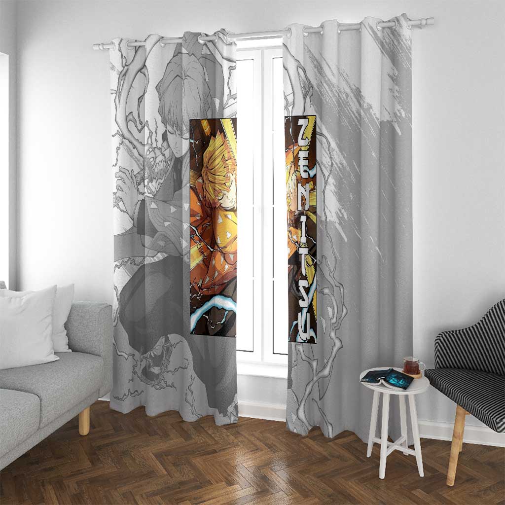 Zenitsu Agatsuma - Demon Slayer Window Curtain Anime Style
