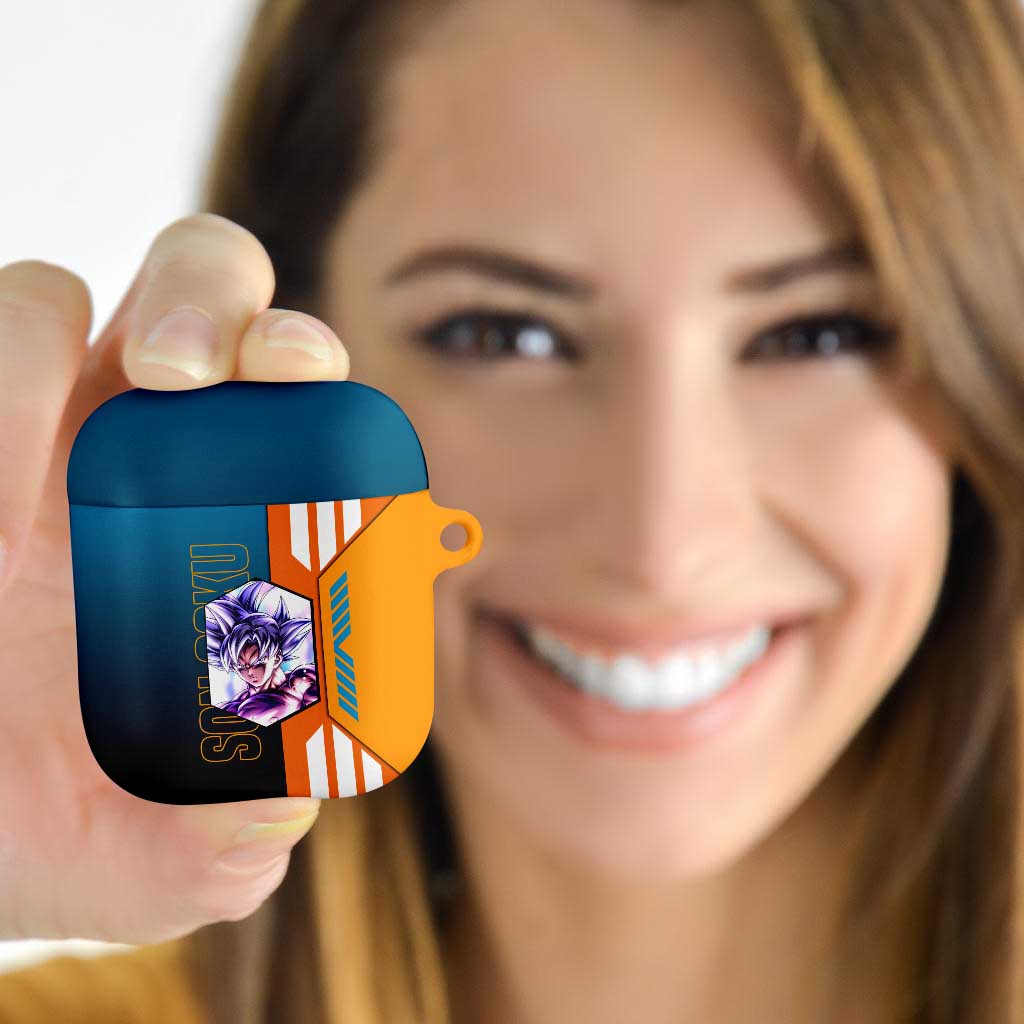 Son Goku from Dragon Ball AirPods Case with Orange Gi, Power Pose, and Energy Effect Design - The Mazicc