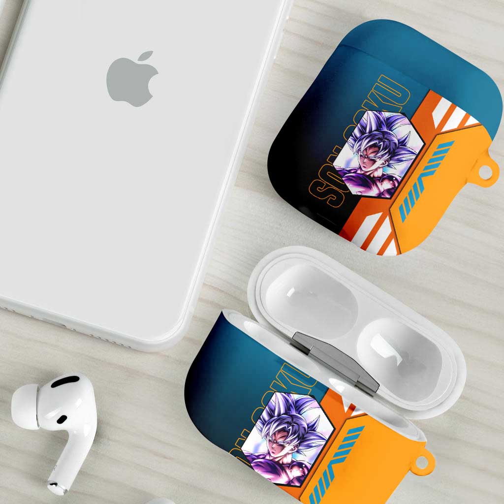 Son Goku from Dragon Ball AirPods Case with Orange Gi, Power Pose, and Energy Effect Design - The Mazicc
