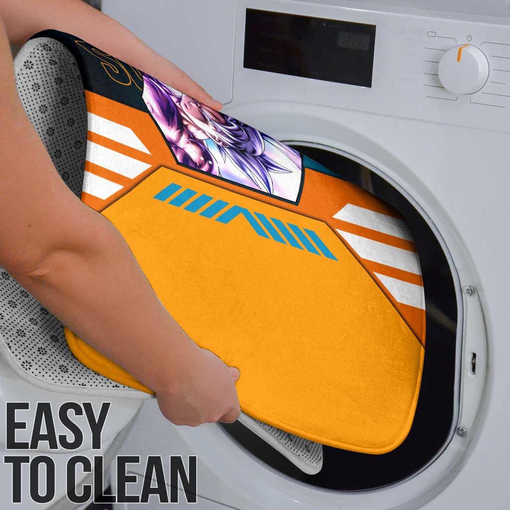 Son Goku from Dragon Ball Bathroom Set with Orange Gi, Power Pose, and Energy Effect Design - The Mazicc