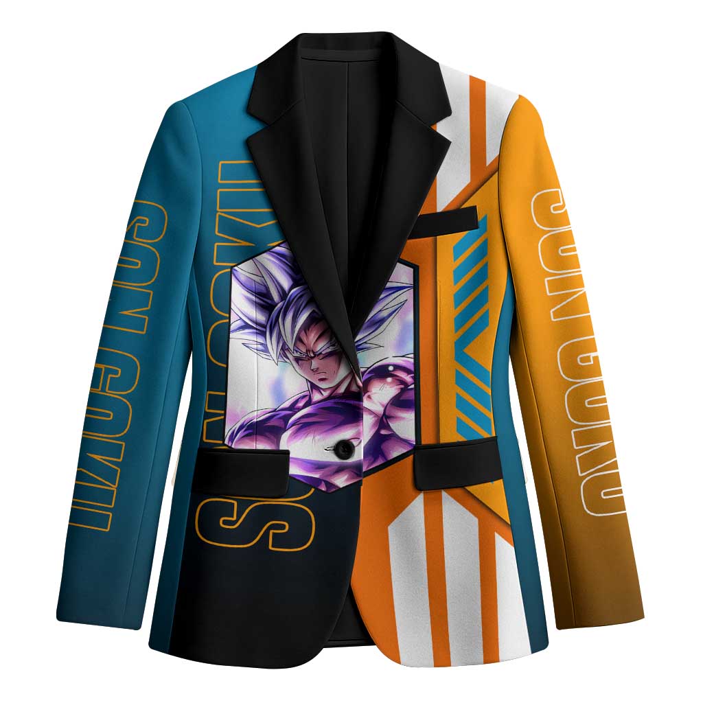 Son Goku from Dragon Ball Blazer with Orange Gi, Power Pose, and Energy Effect Design - The Mazicc