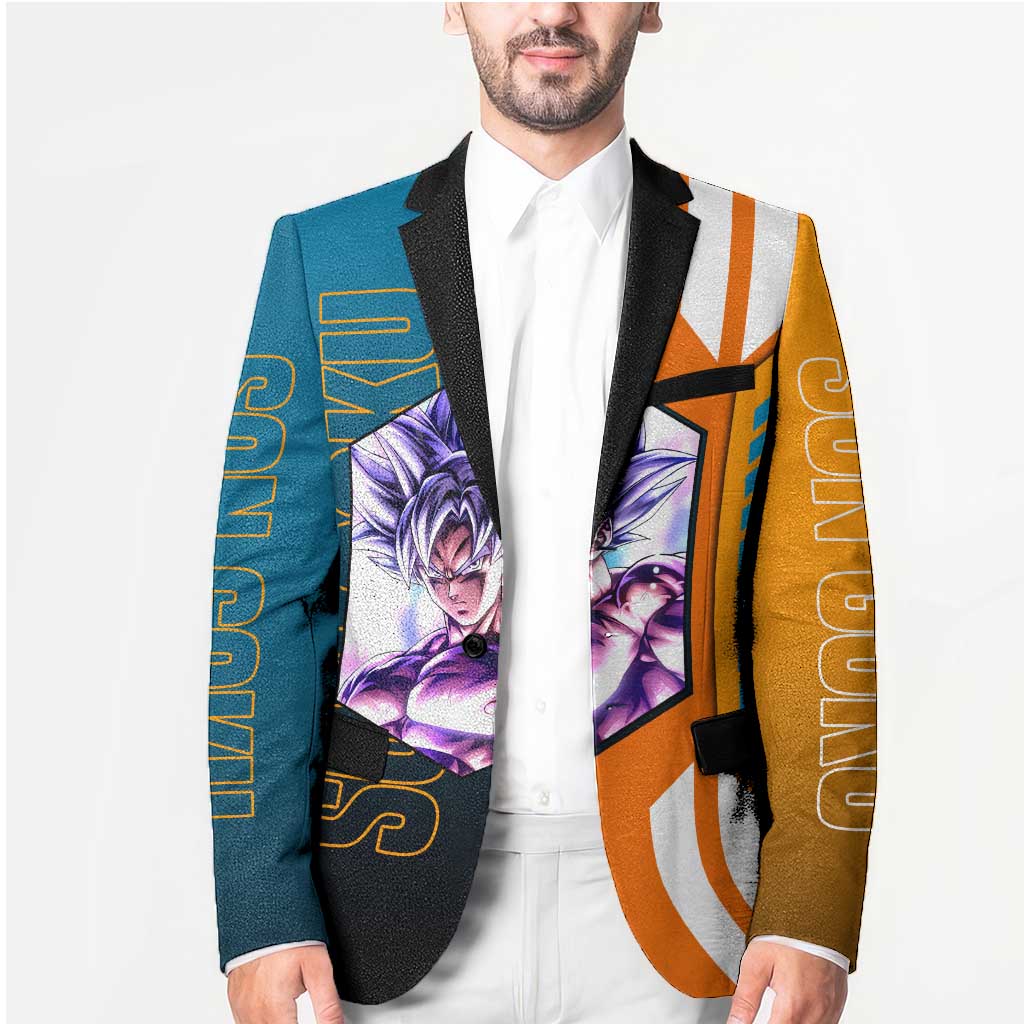 Son Goku from Dragon Ball Blazer with Orange Gi, Power Pose, and Energy Effect Design - The Mazicc