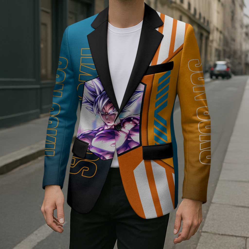 Son Goku from Dragon Ball Blazer with Orange Gi, Power Pose, and Energy Effect Design - The Mazicc