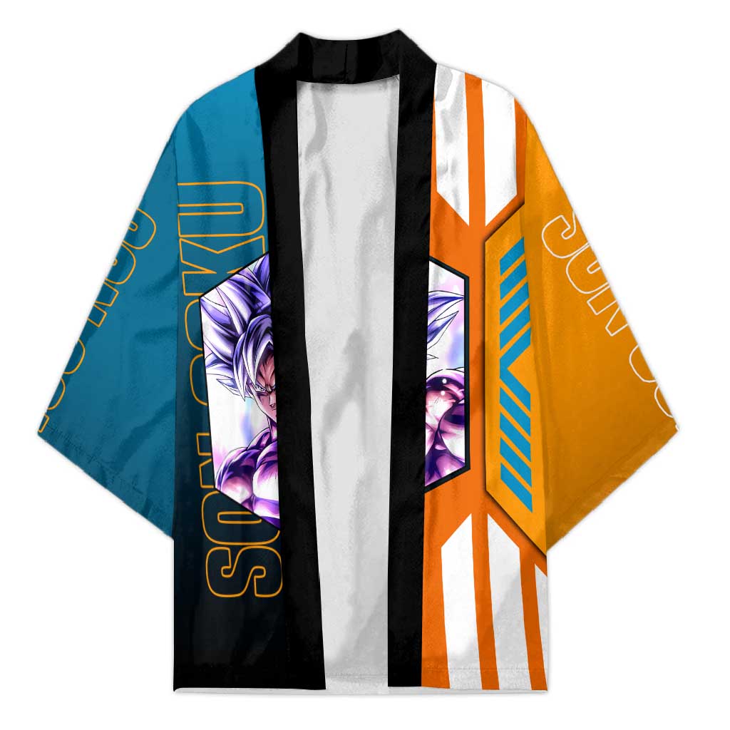 Son Goku from Dragon Ball Kimono with Orange Gi, Power Pose, and Energy Effect Design - The Mazicc