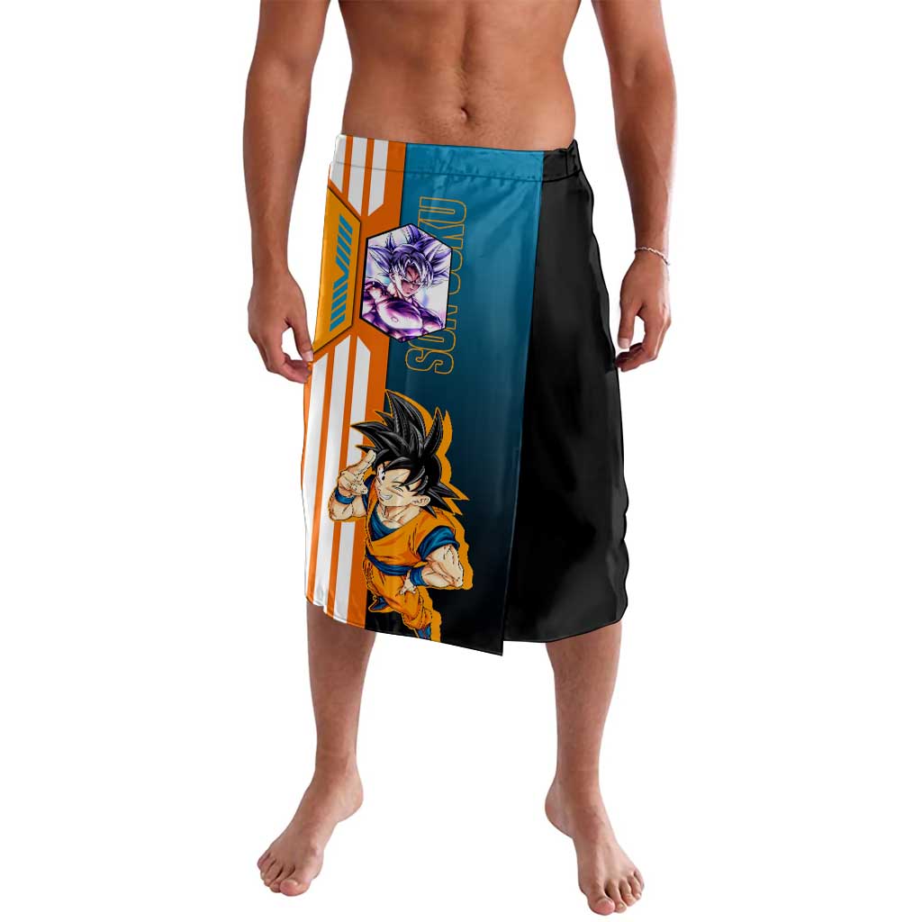 Son Goku from Dragon Ball Lavalava with Orange Gi, Power Pose, and Energy Effect Design - The Mazicc