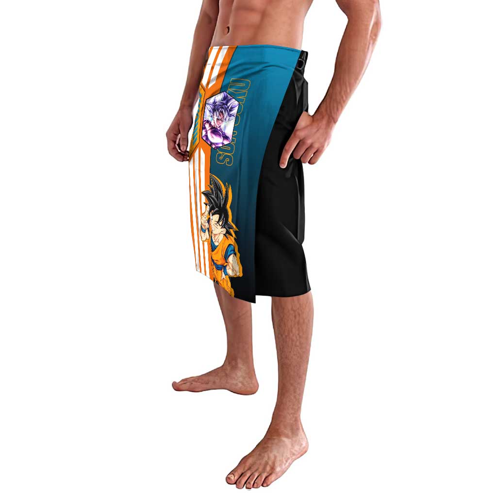 Son Goku from Dragon Ball Lavalava with Orange Gi, Power Pose, and Energy Effect Design - The Mazicc