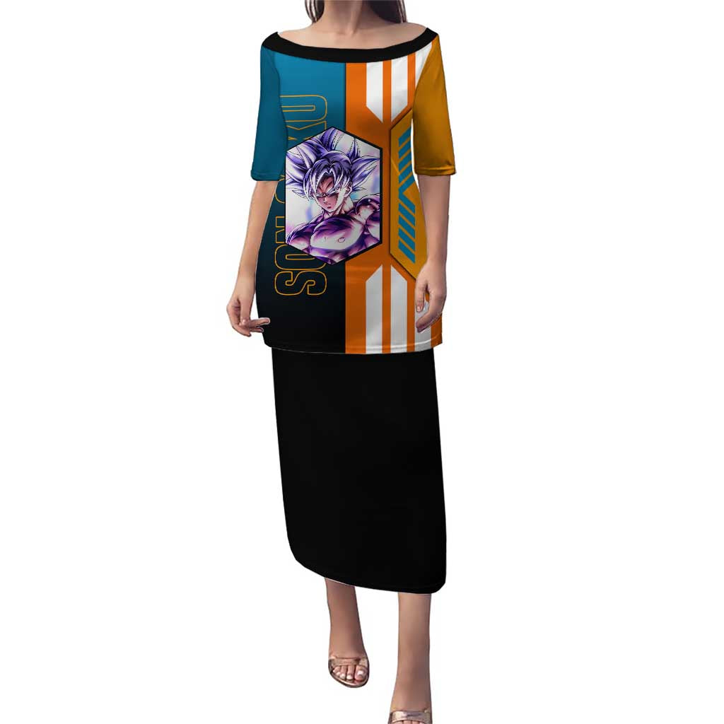 Son Goku from Dragon Ball Puletasi with Orange Gi, Power Pose, and Energy Effect Design - The Mazicc