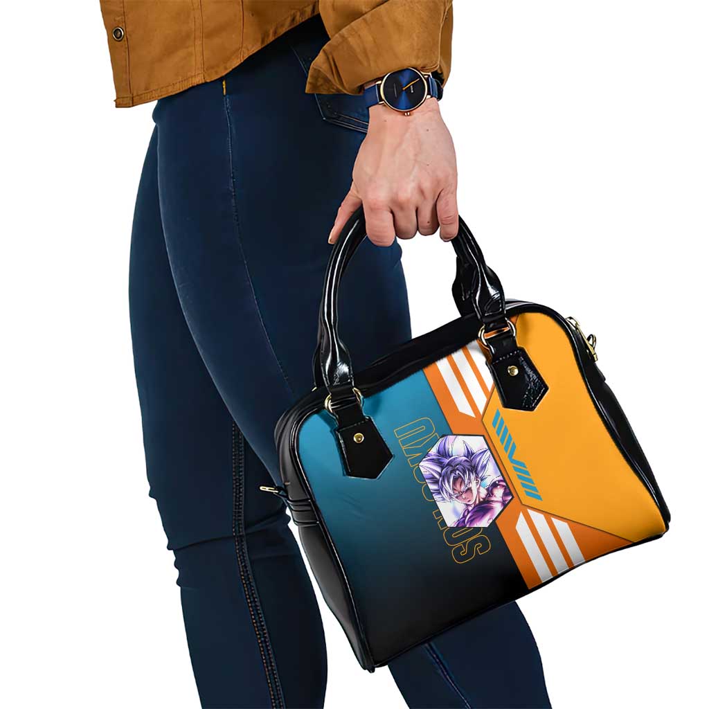 Son Goku from Dragon Ball Shoulder Handbag with Orange Gi, Power Pose, and Energy Effect Design - The Mazicc