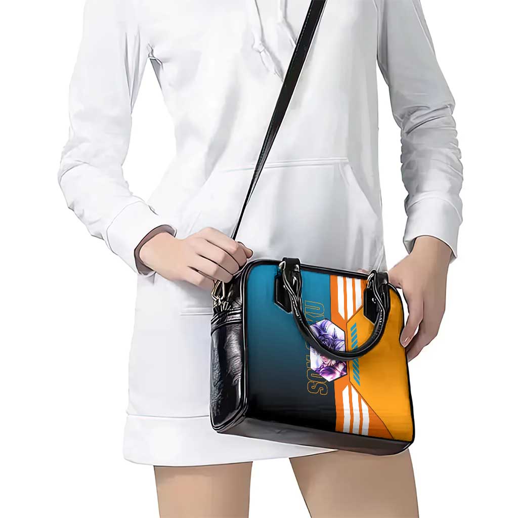Son Goku from Dragon Ball Shoulder Handbag with Orange Gi, Power Pose, and Energy Effect Design - The Mazicc