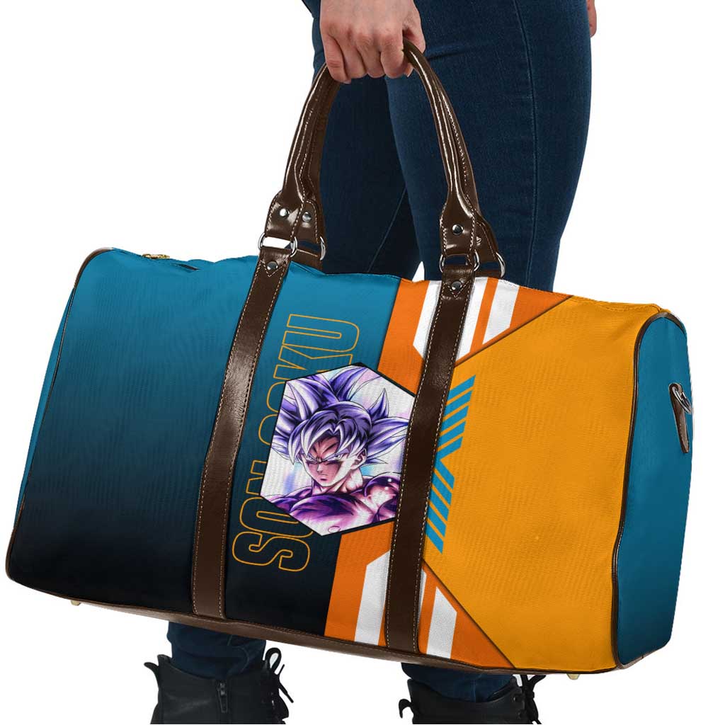 Son Goku from Dragon Ball Travel Bag with Orange Gi, Power Pose, and Energy Effect Design - The Mazicc