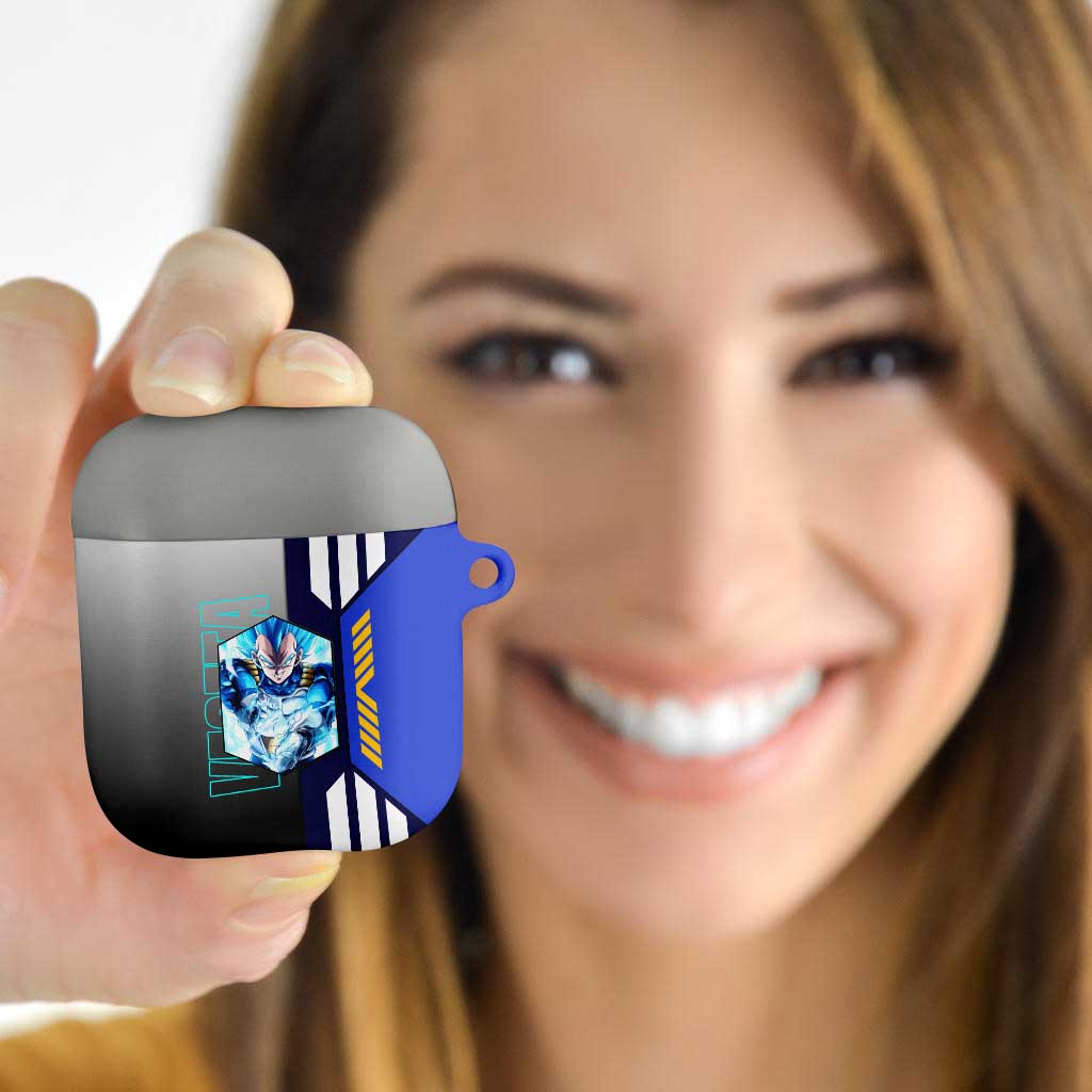 Vegeta from Dragon Ball AirPods Case with Super Saiyan Blue Form and Action Pose Design - The Mazicc