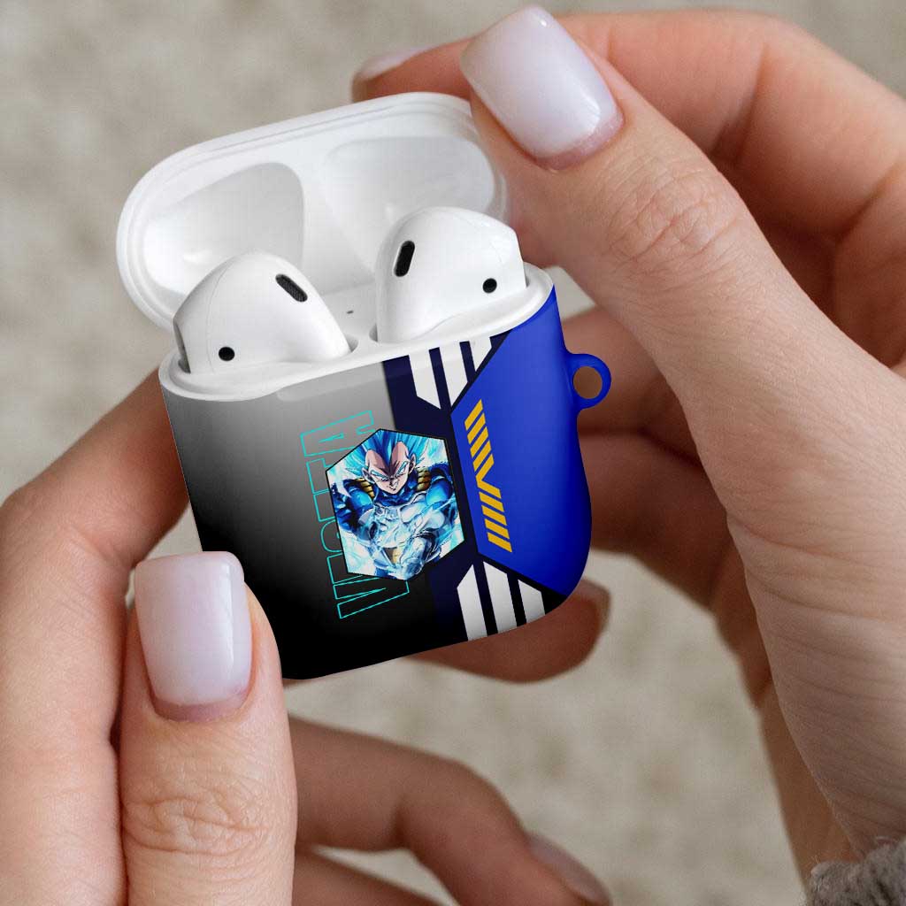 Vegeta from Dragon Ball AirPods Case with Super Saiyan Blue Form and Action Pose Design - The Mazicc