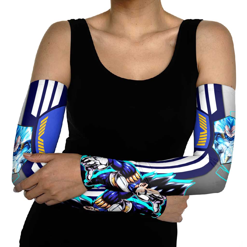 Vegeta from Dragon Ball Arm Sleeves with Super Saiyan Blue Form and Action Pose Design - The Mazicc