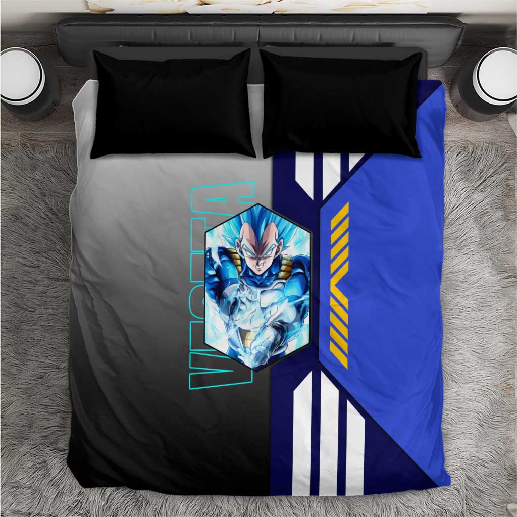Vegeta from Dragon Ball Bedding Set with Super Saiyan Blue Form and Action Pose Design - The Mazicc