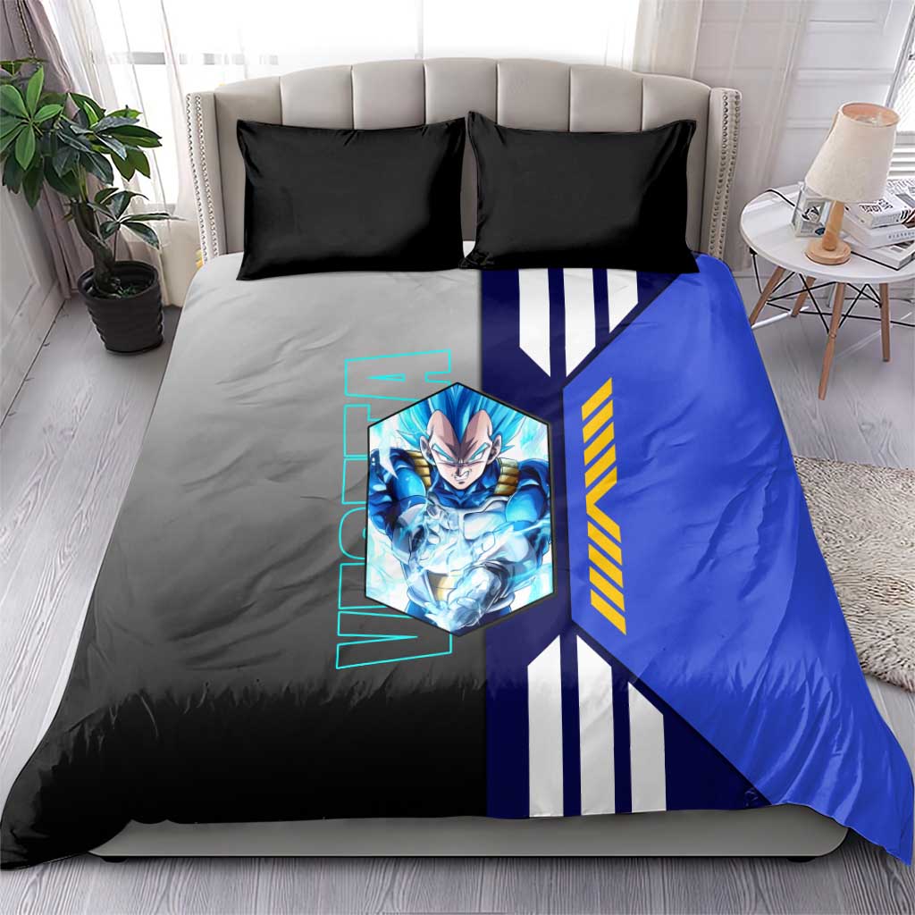 Vegeta from Dragon Ball Bedding Set with Super Saiyan Blue Form and Action Pose Design - The Mazicc