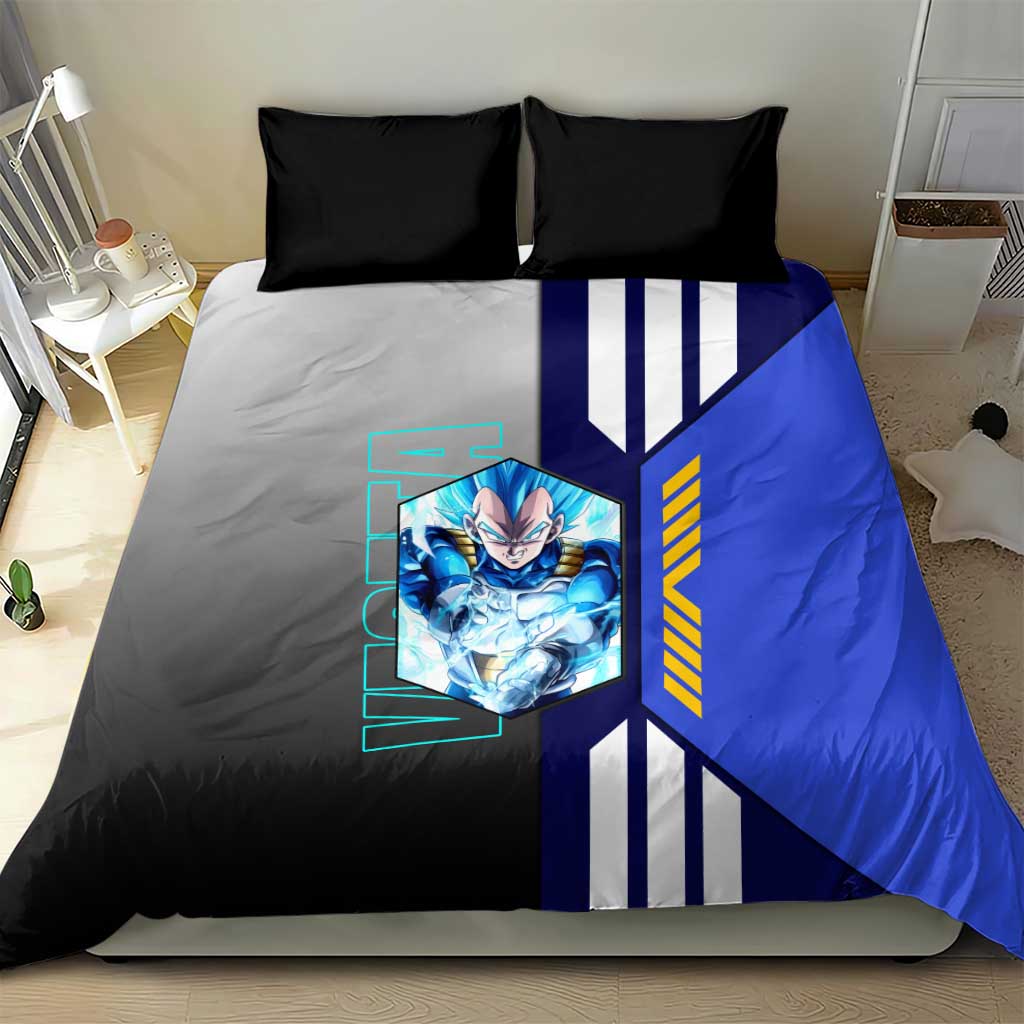 Vegeta from Dragon Ball Bedding Set with Super Saiyan Blue Form and Action Pose Design - The Mazicc