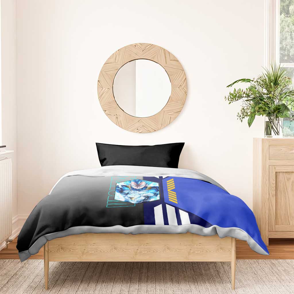 Vegeta from Dragon Ball Bedding Set with Super Saiyan Blue Form and Action Pose Design - The Mazicc