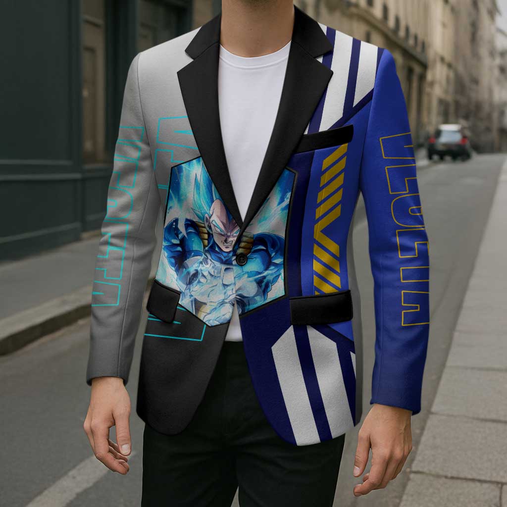 Vegeta from Dragon Ball Blazer with Super Saiyan Blue Form and Action Pose Design - The Mazicc