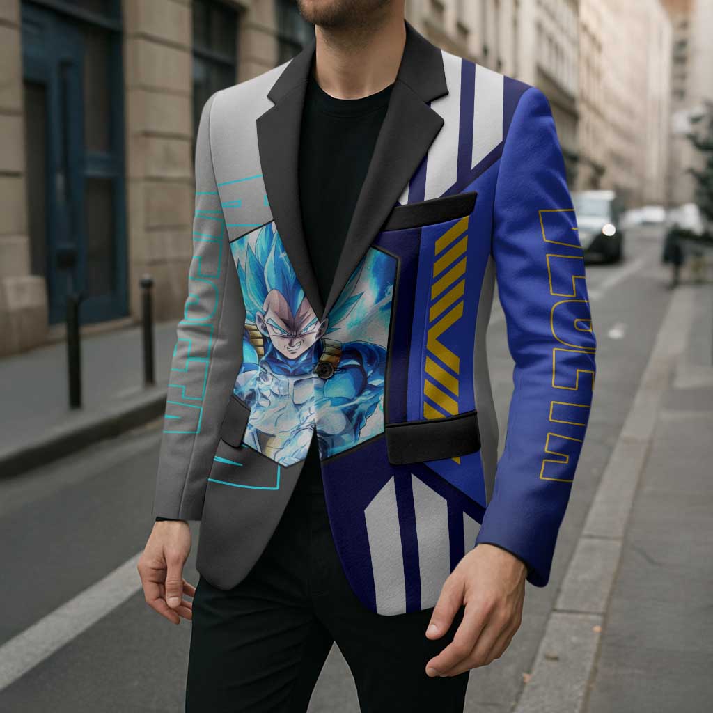 Vegeta from Dragon Ball Blazer with Super Saiyan Blue Form and Action Pose Design - The Mazicc