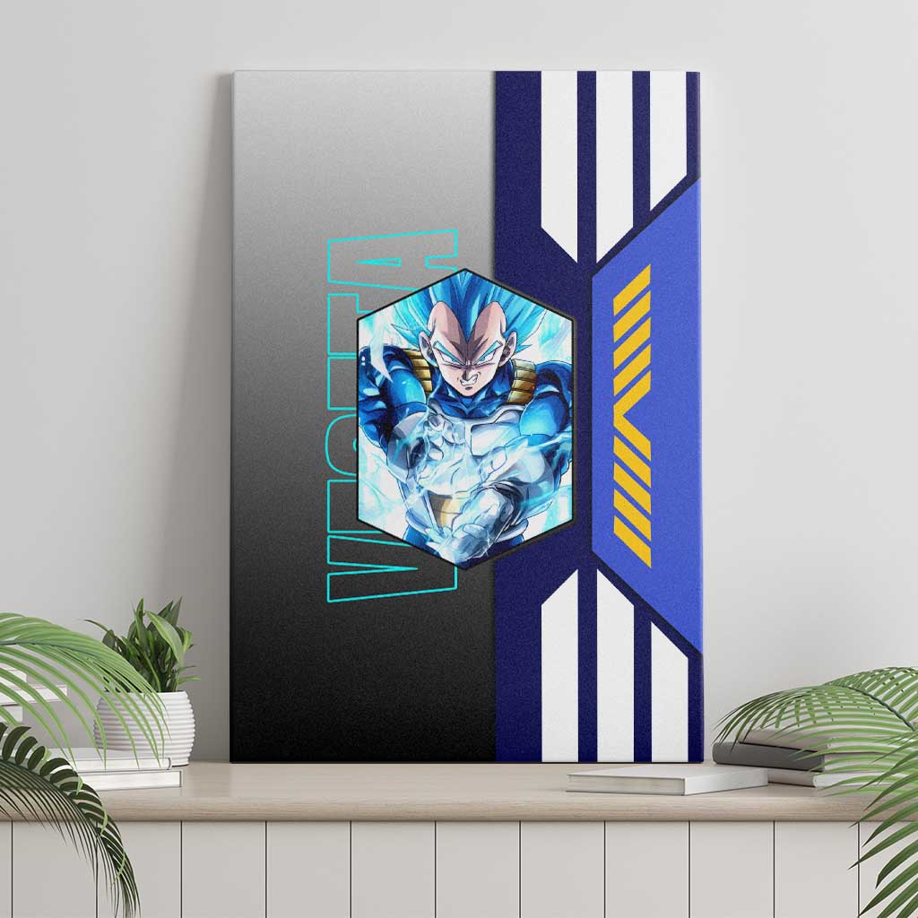 Vegeta from Dragon Ball Canvas Wall Art with Super Saiyan Blue Form and Action Pose Design - The Mazicc