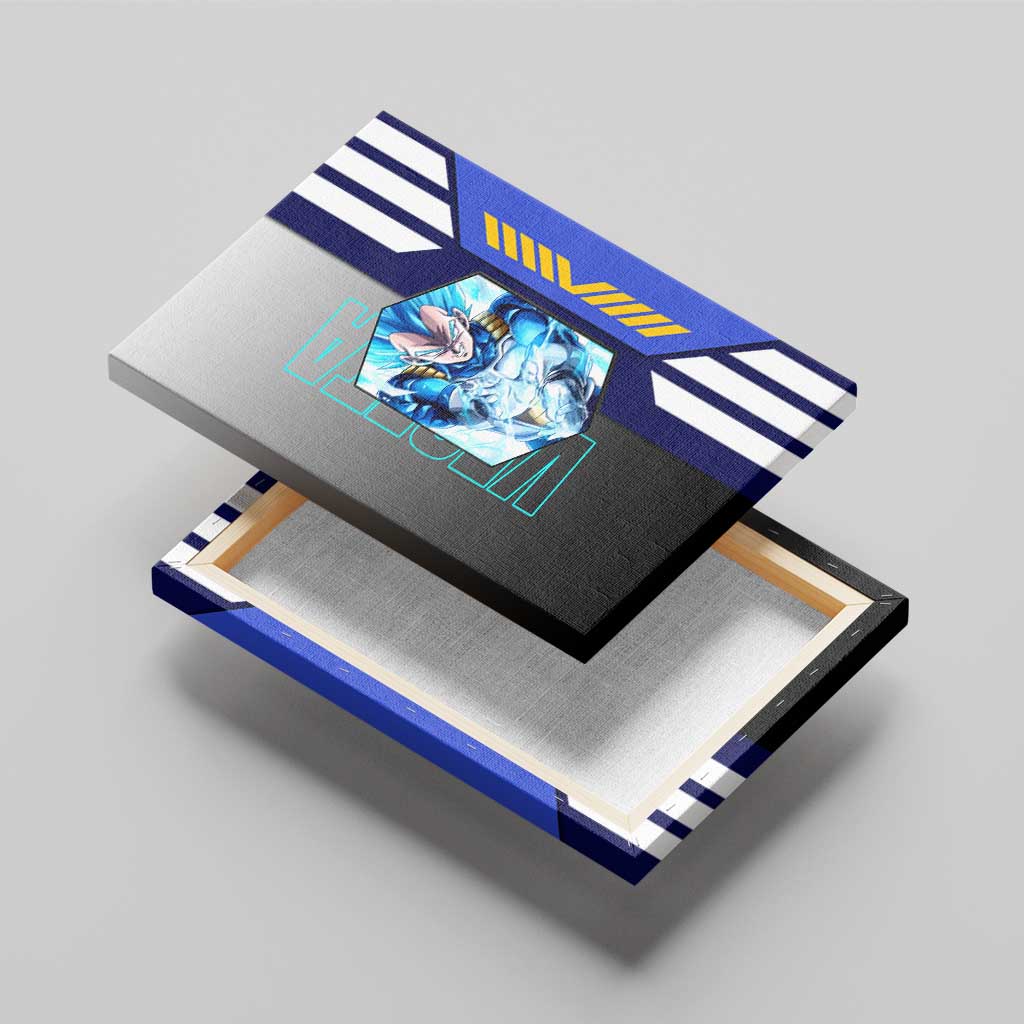Vegeta from Dragon Ball Canvas Wall Art with Super Saiyan Blue Form and Action Pose Design - The Mazicc