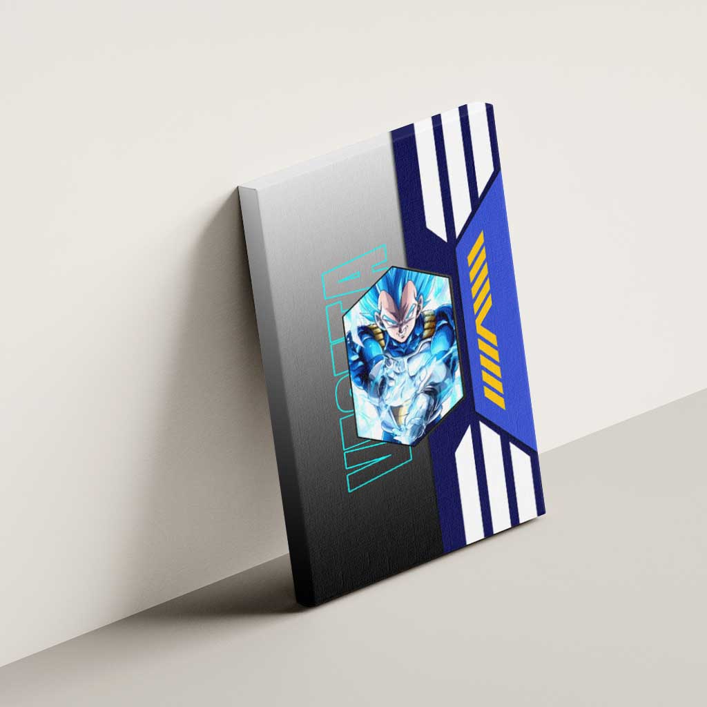 Vegeta from Dragon Ball Canvas Wall Art with Super Saiyan Blue Form and Action Pose Design - The Mazicc
