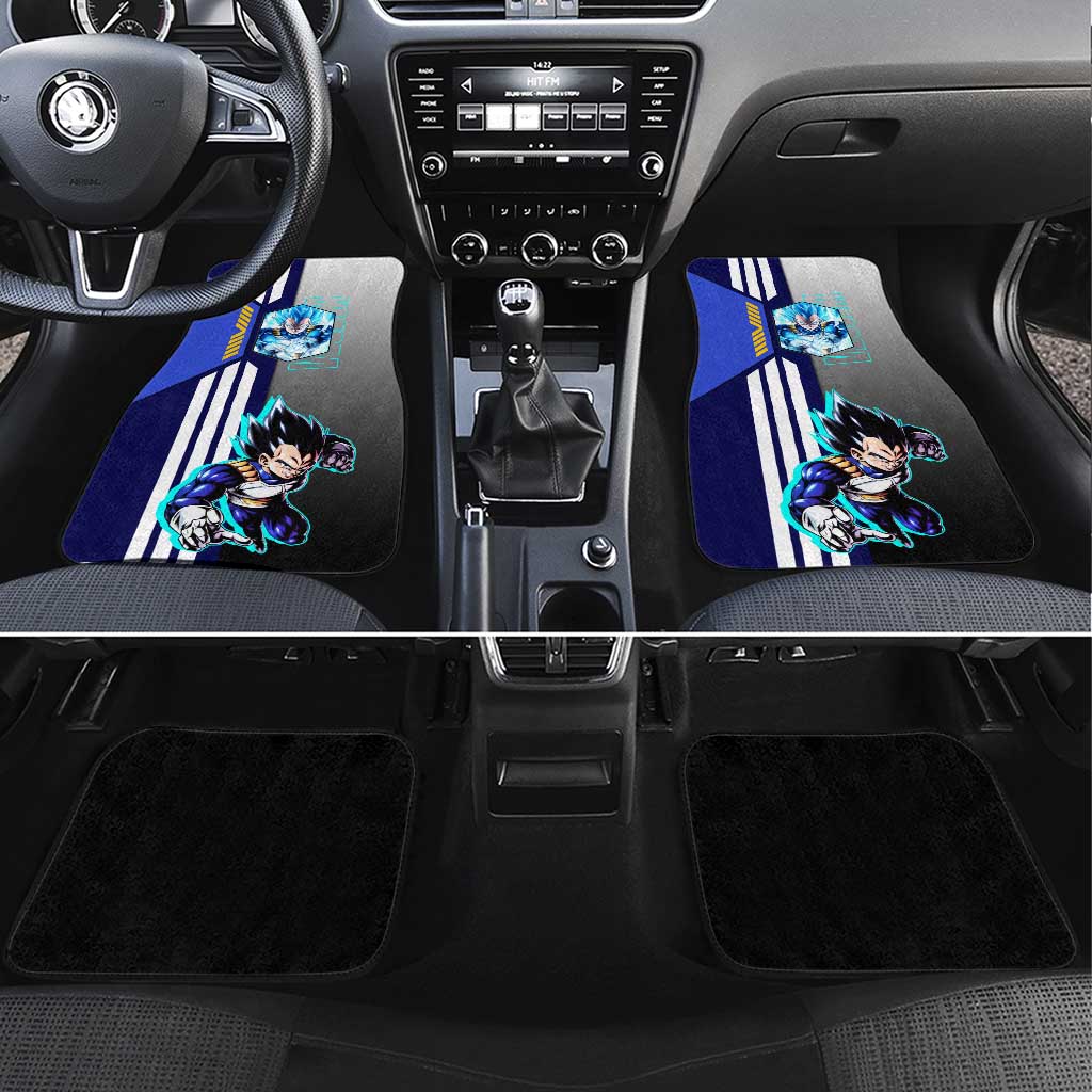 Vegeta from Dragon Ball Car Mats with Super Saiyan Blue Form and Action Pose Design - The Mazicc
