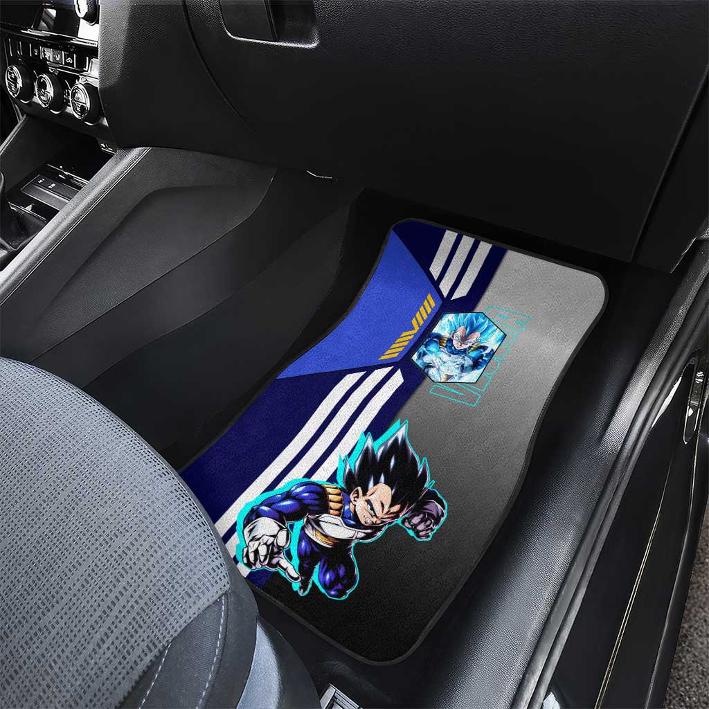 Vegeta from Dragon Ball Car Mats with Super Saiyan Blue Form and Action Pose Design - The Mazicc