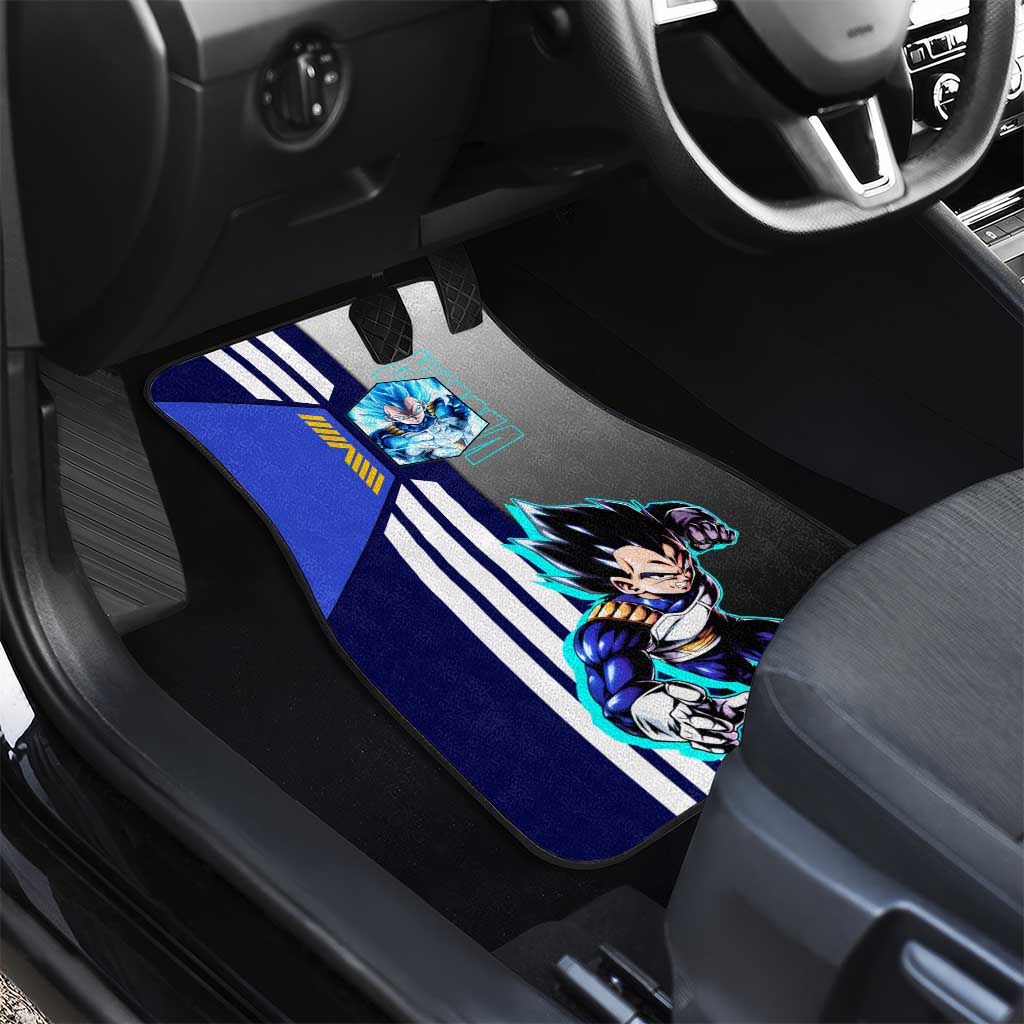 Vegeta from Dragon Ball Car Mats with Super Saiyan Blue Form and Action Pose Design - The Mazicc
