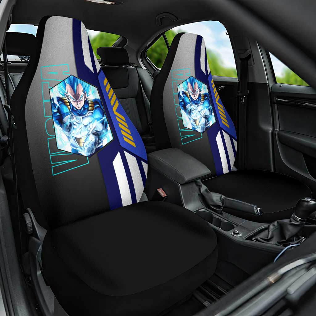 Vegeta from Dragon Ball Car Seat Cover with Super Saiyan Blue Form and Action Pose Design - The Mazicc