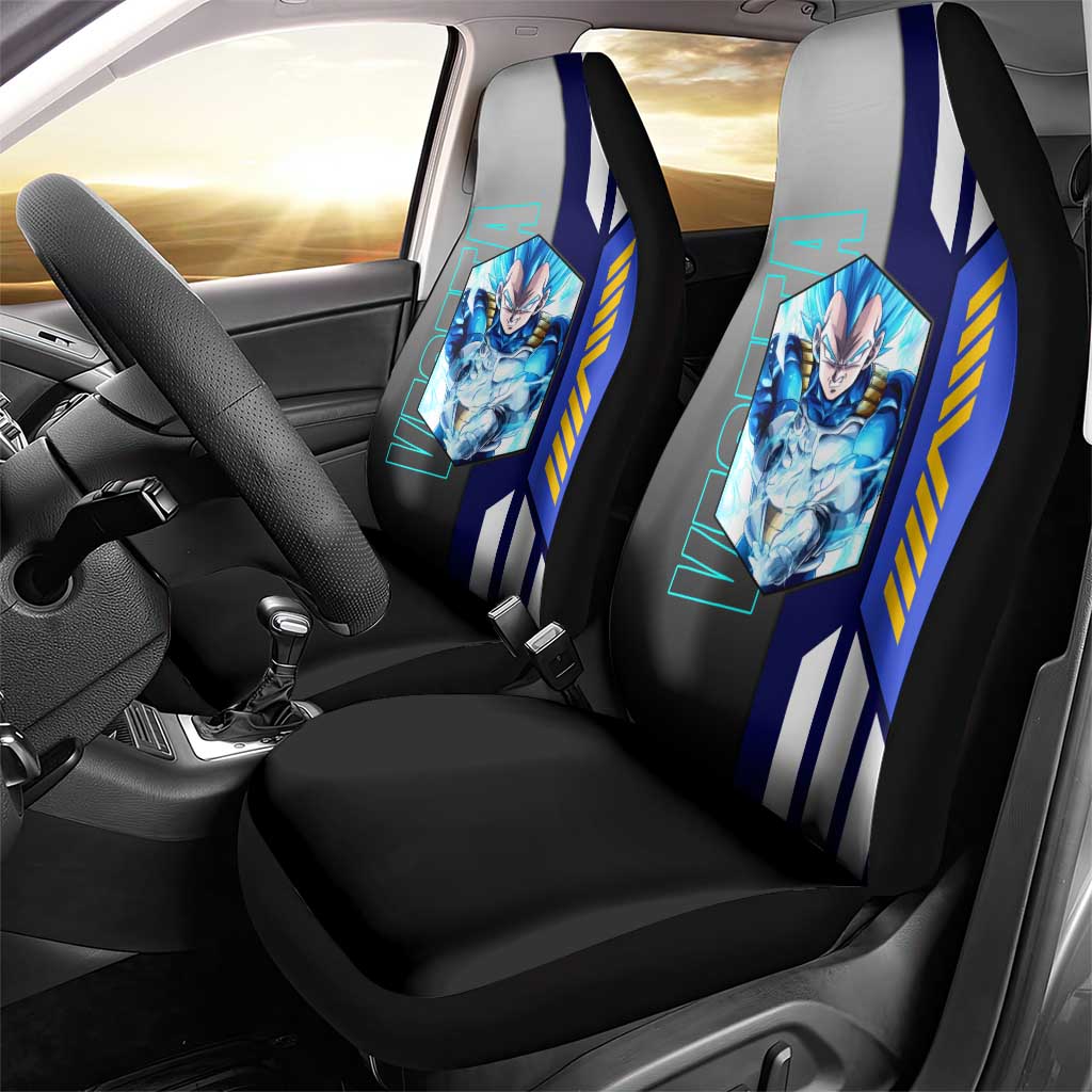 Vegeta from Dragon Ball Car Seat Cover with Super Saiyan Blue Form and Action Pose Design - The Mazicc