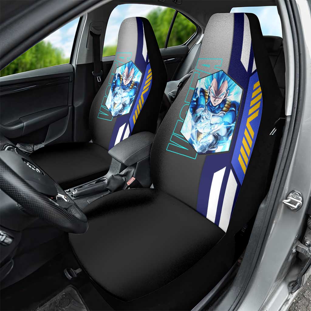 Vegeta from Dragon Ball Car Seat Cover with Super Saiyan Blue Form and Action Pose Design - The Mazicc