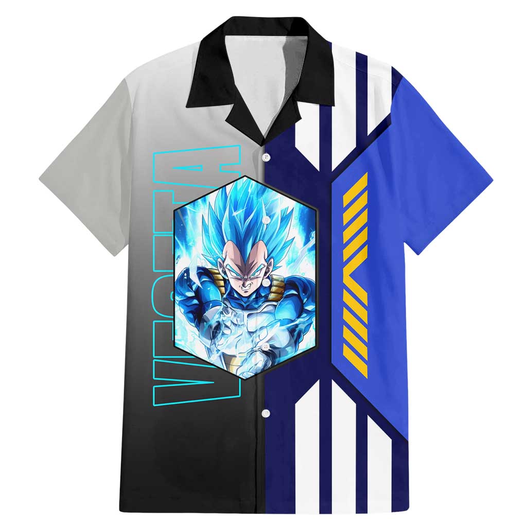 Vegeta from Dragon Ball Family Matching Mermaid Dress and Hawaiian Shirt with Super Saiyan Blue Form and Action Pose Design - The Mazicc