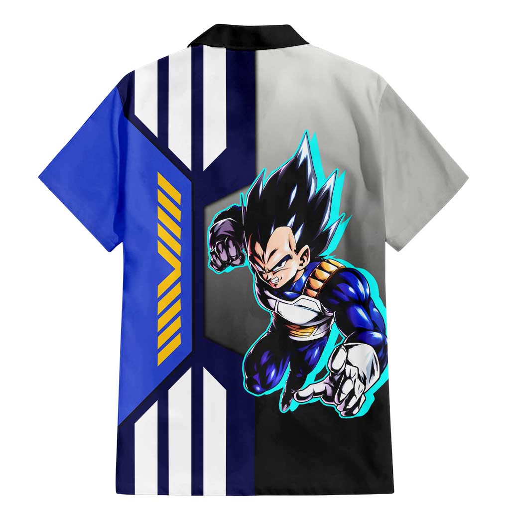 Vegeta from Dragon Ball Family Matching Mermaid Dress and Hawaiian Shirt with Super Saiyan Blue Form and Action Pose Design - The Mazicc