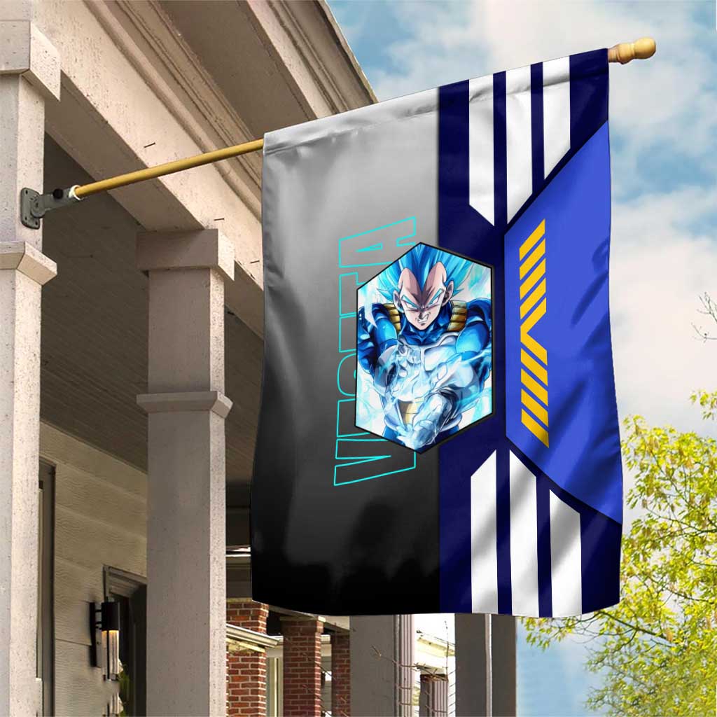 Vegeta from Dragon Ball Garden Flag with Super Saiyan Blue Form and Action Pose Design - The Mazicc
