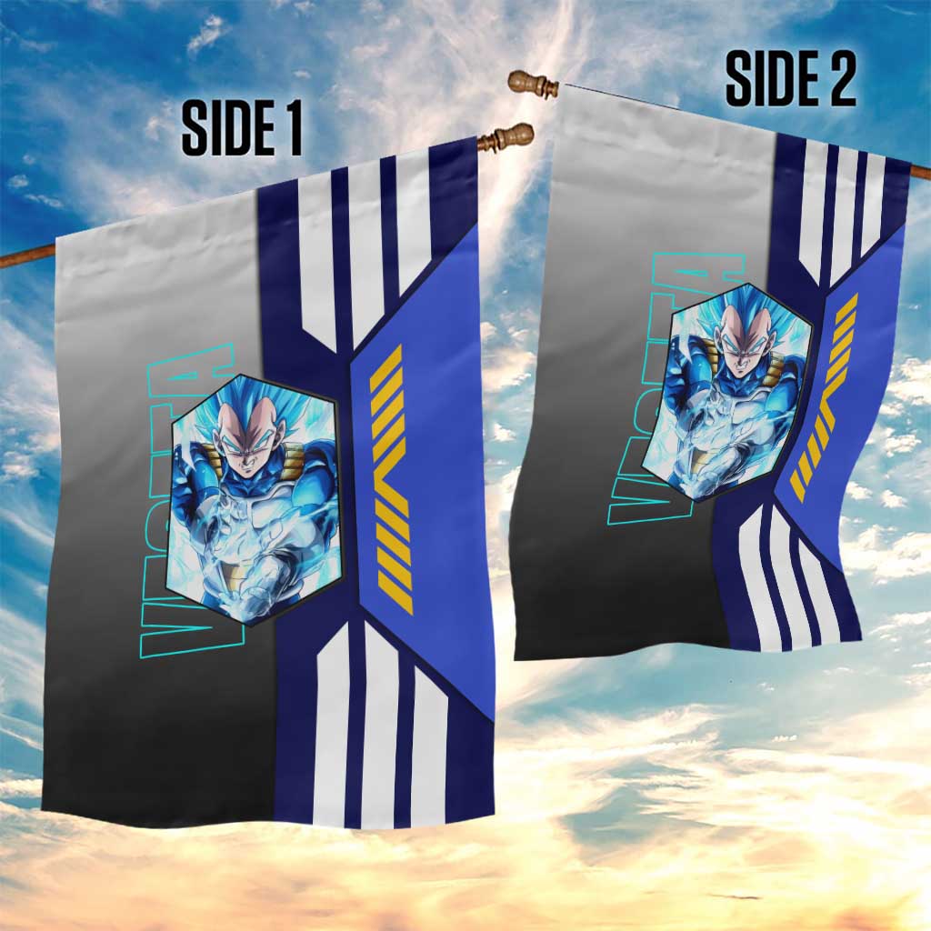 Vegeta from Dragon Ball Garden Flag with Super Saiyan Blue Form and Action Pose Design - The Mazicc