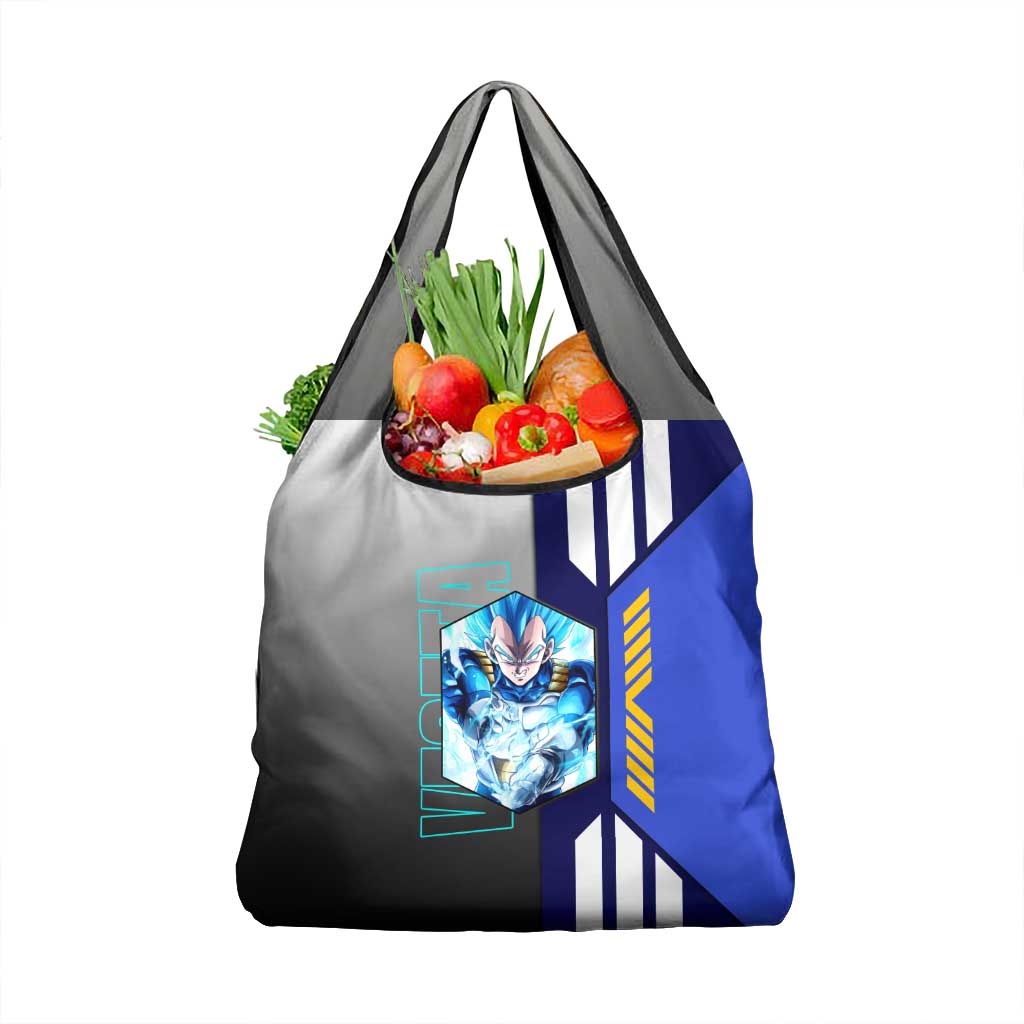 Vegeta from Dragon Ball Grocery Bag with Super Saiyan Blue Form and Action Pose Design - The Mazicc