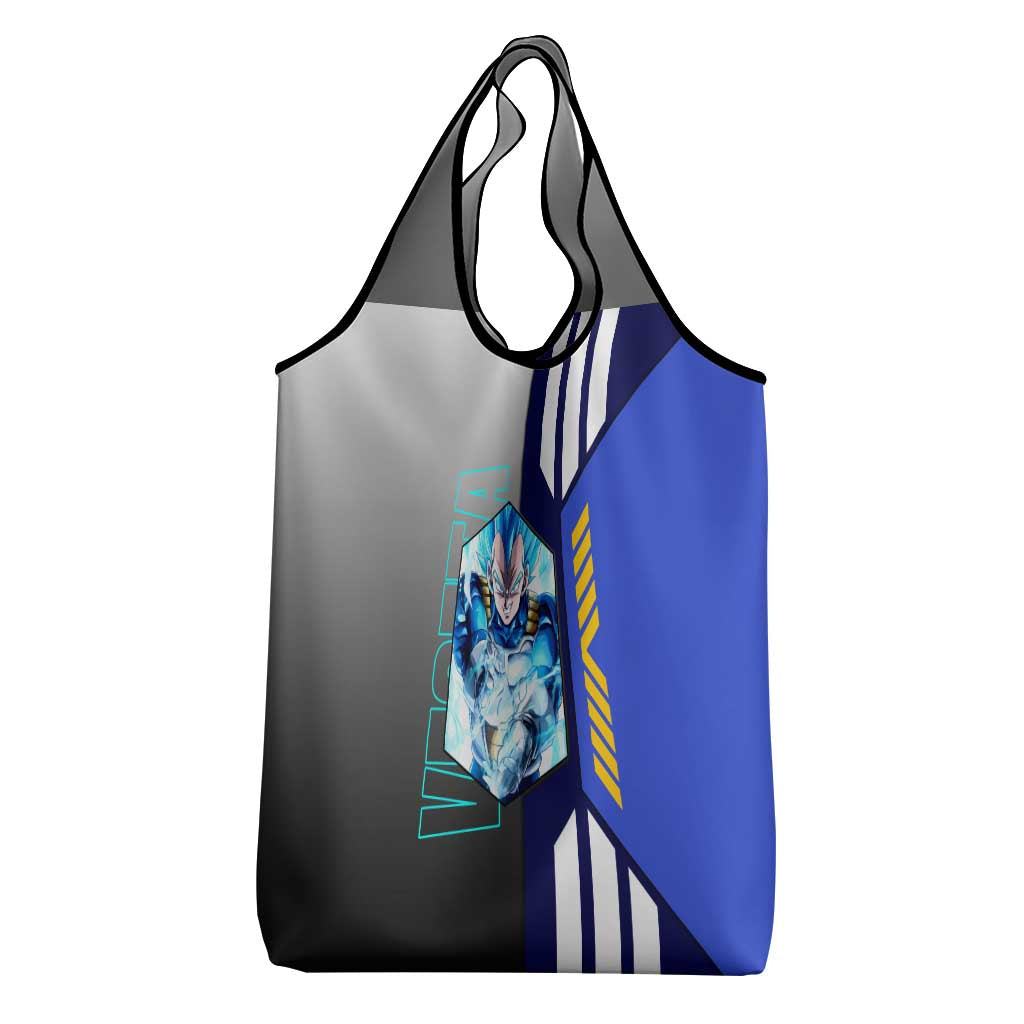 Vegeta from Dragon Ball Grocery Bag with Super Saiyan Blue Form and Action Pose Design - The Mazicc