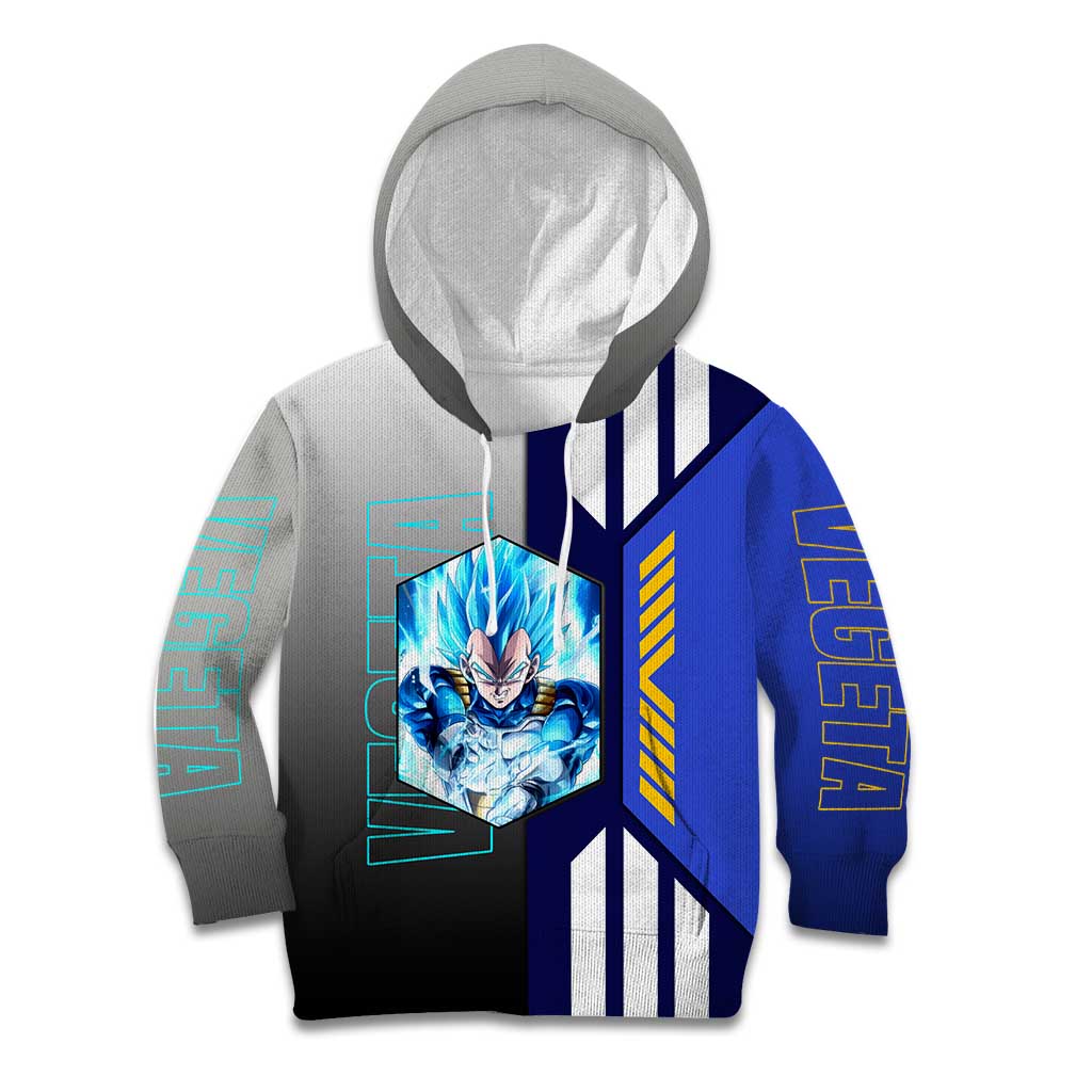 Vegeta from Dragon Ball Kid Hoodie with Super Saiyan Blue Form and Action Pose Design - The Mazicc