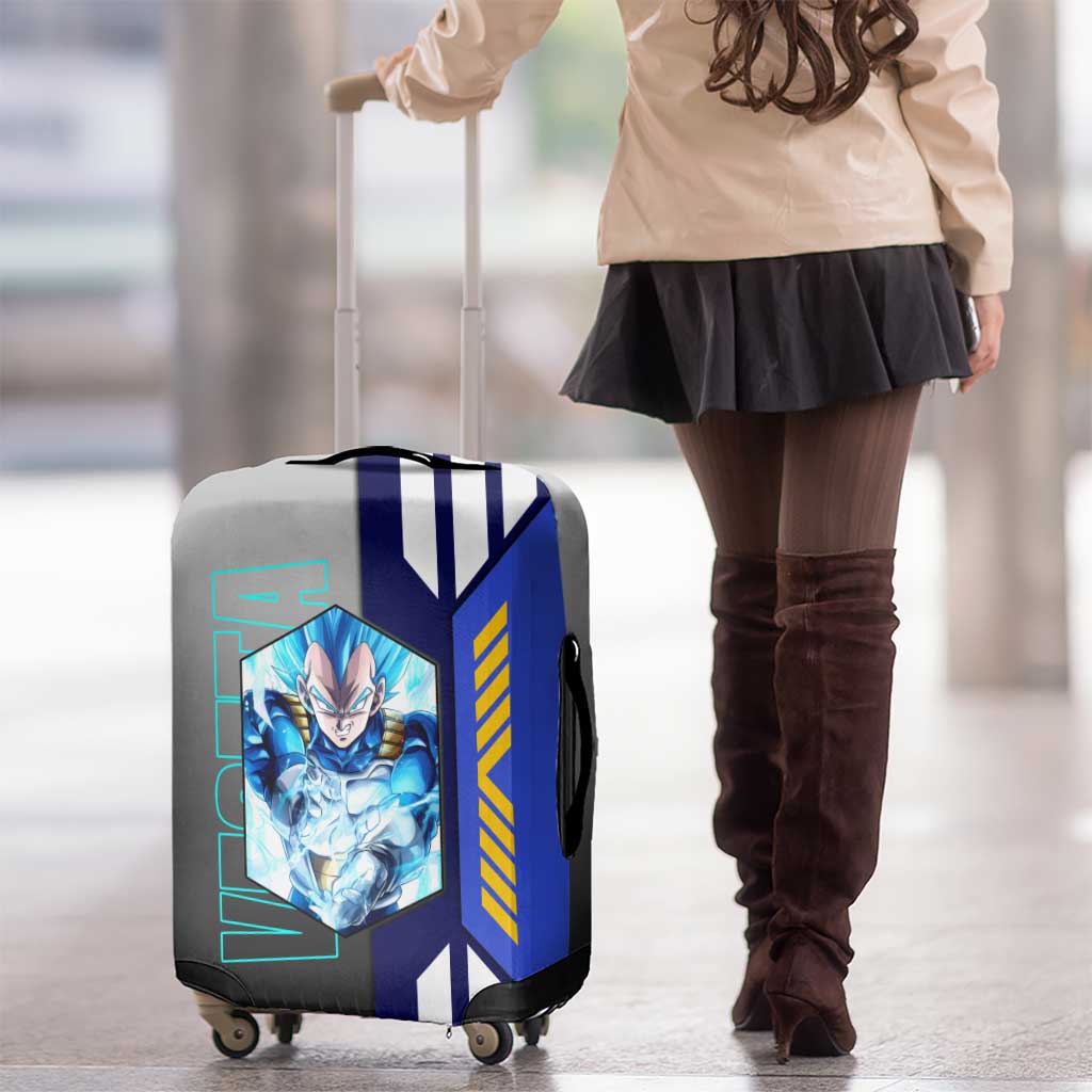 Vegeta from Dragon Ball Luggage Cover with Super Saiyan Blue Form and Action Pose Design - The Mazicc