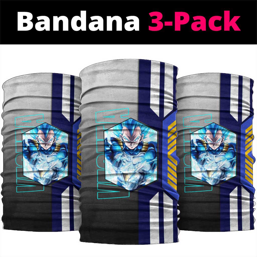 Vegeta from Dragon Ball Neck Gaiter with Super Saiyan Blue Form and Action Pose Design - The Mazicc