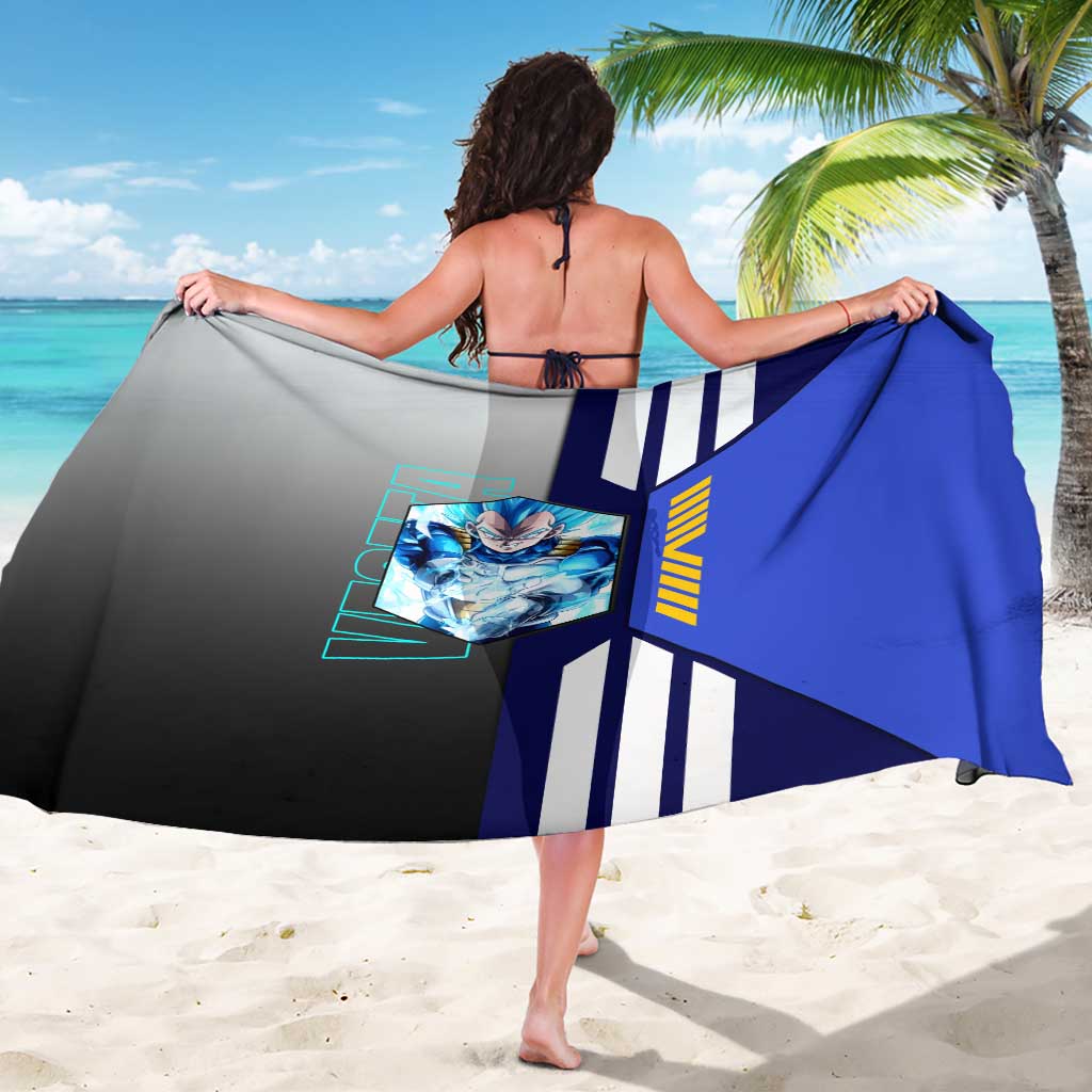 Vegeta from Dragon Ball Sarong with Super Saiyan Blue Form and Action Pose Design - The Mazicc